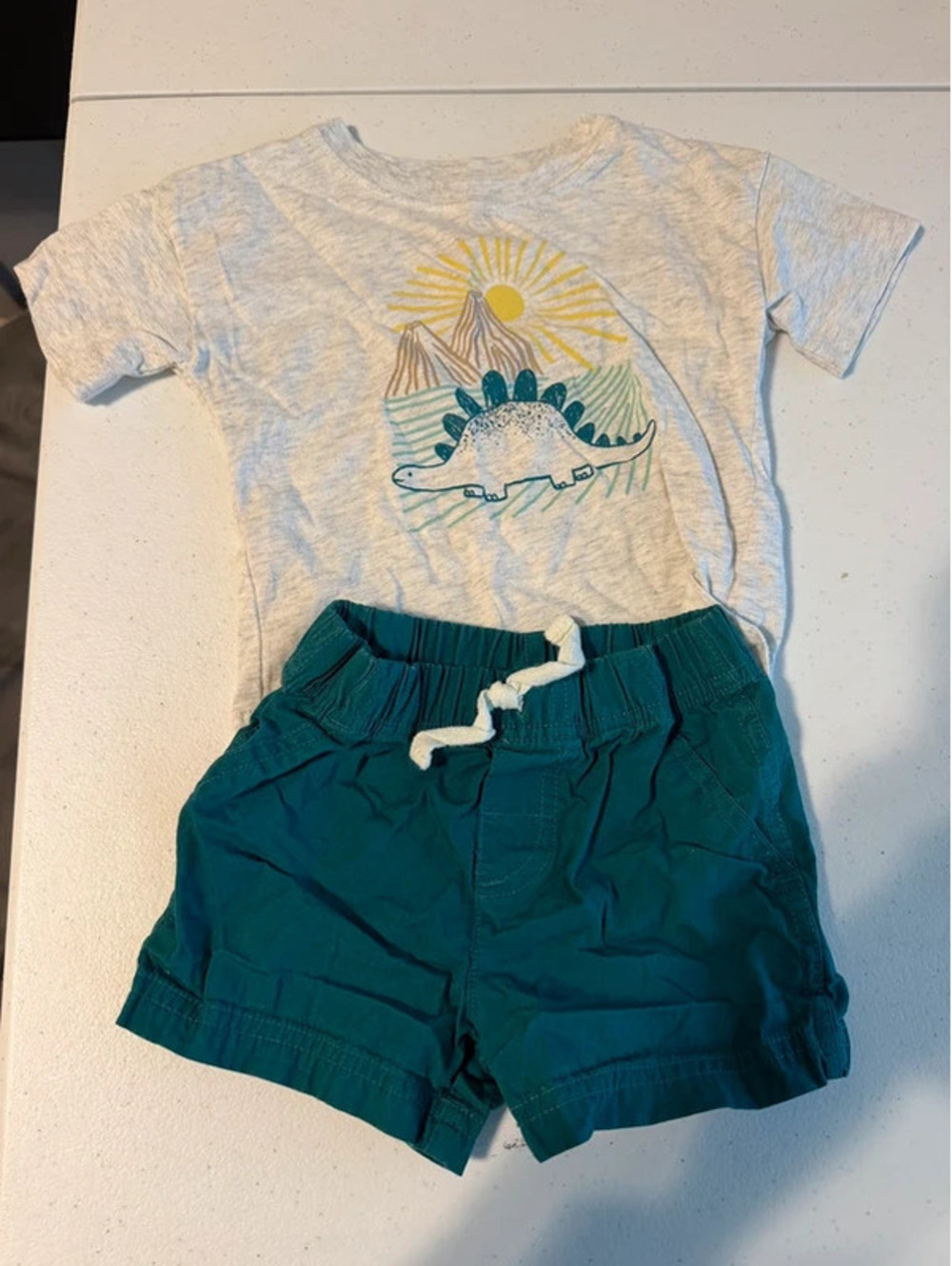 Carter's Just One You 12M Dinosaur T-Shirt and Shorts Set